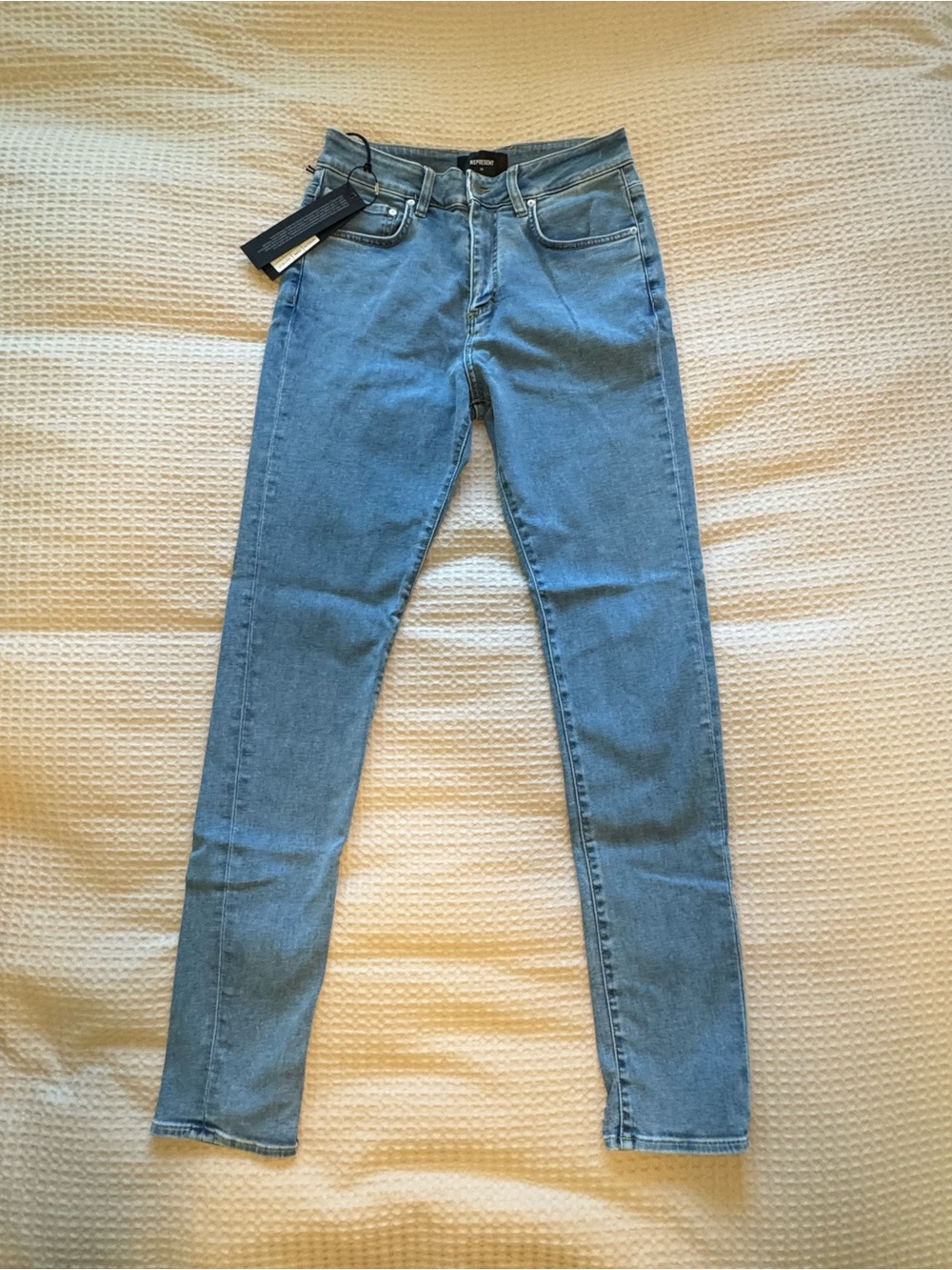 Represent Men's Slim Straight Jeans in Light Blue Denim